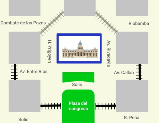 Mapa del Congreso, operativo de seguridad, NA