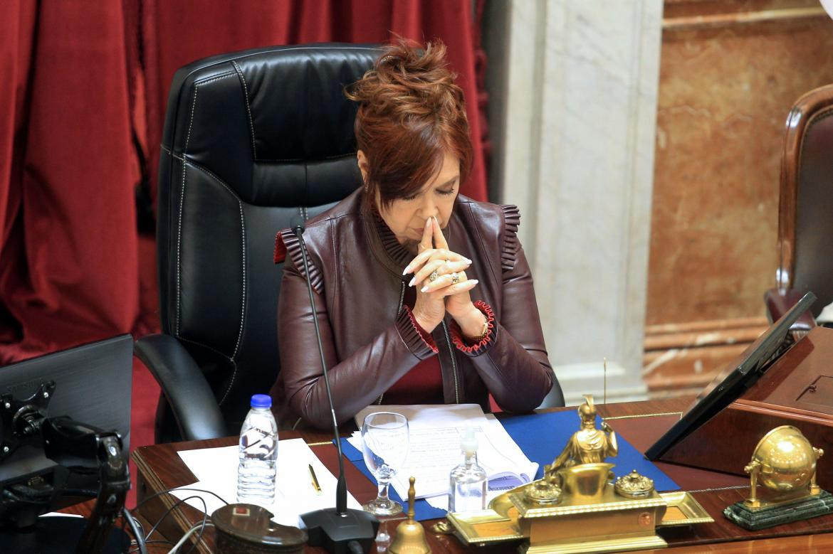 Cristina Kirchner en el Senado. Foto: NA.