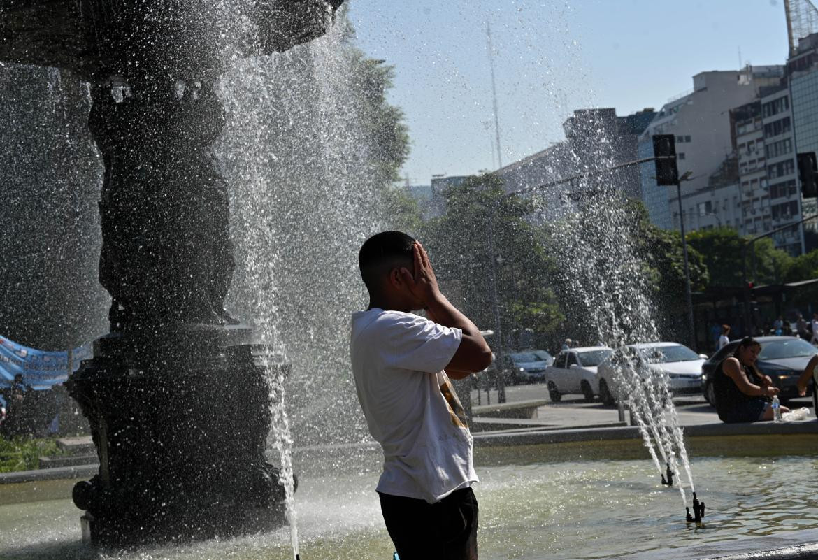 Ola de calor, Ciudad de Buenos Aires. Foto: Télam
