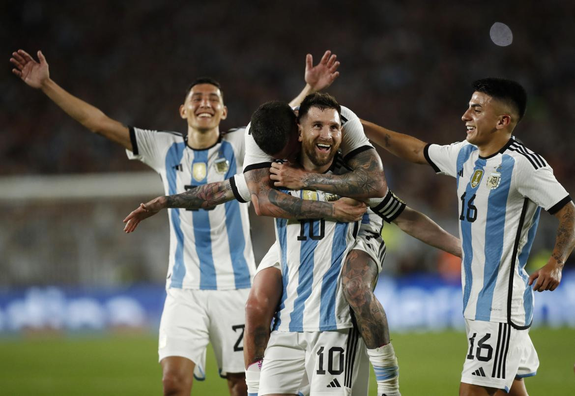Lionel Messi vs Panamá, amistoso. Foto: REUTERS