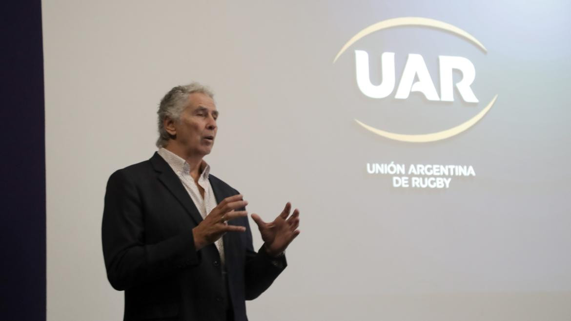 La presentación del nuevo logo de la UAR. Foto: Twitter @unionargentina.