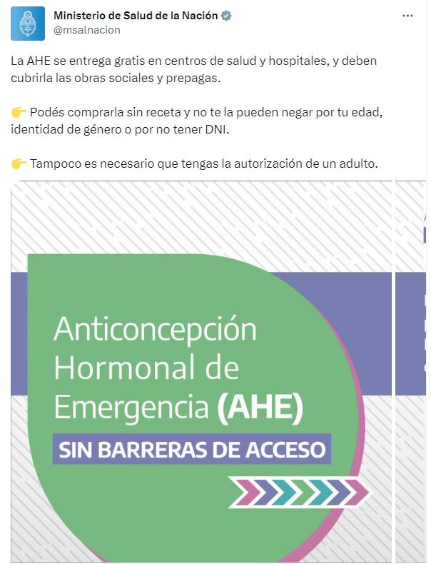 Información del Ministerio de Salud. Foto: Twitter.
