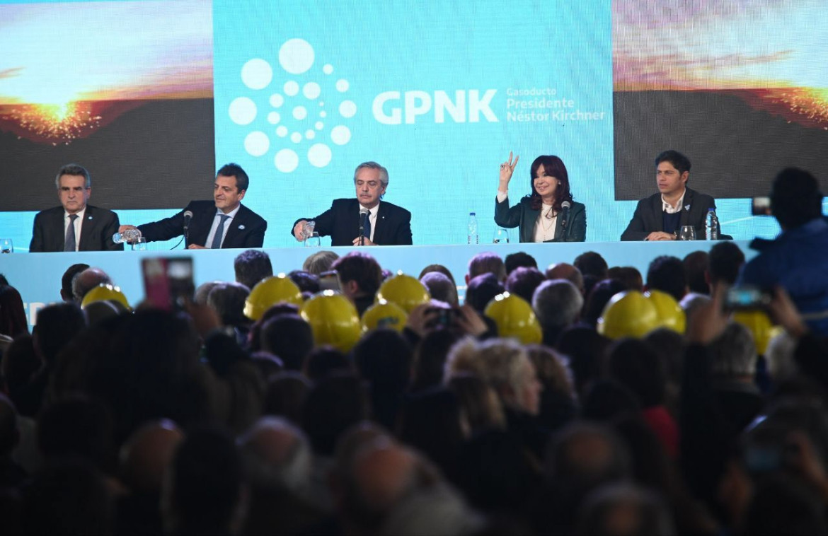 Inauguración del gasoducto Néstor Kirchner. Foto: NA.