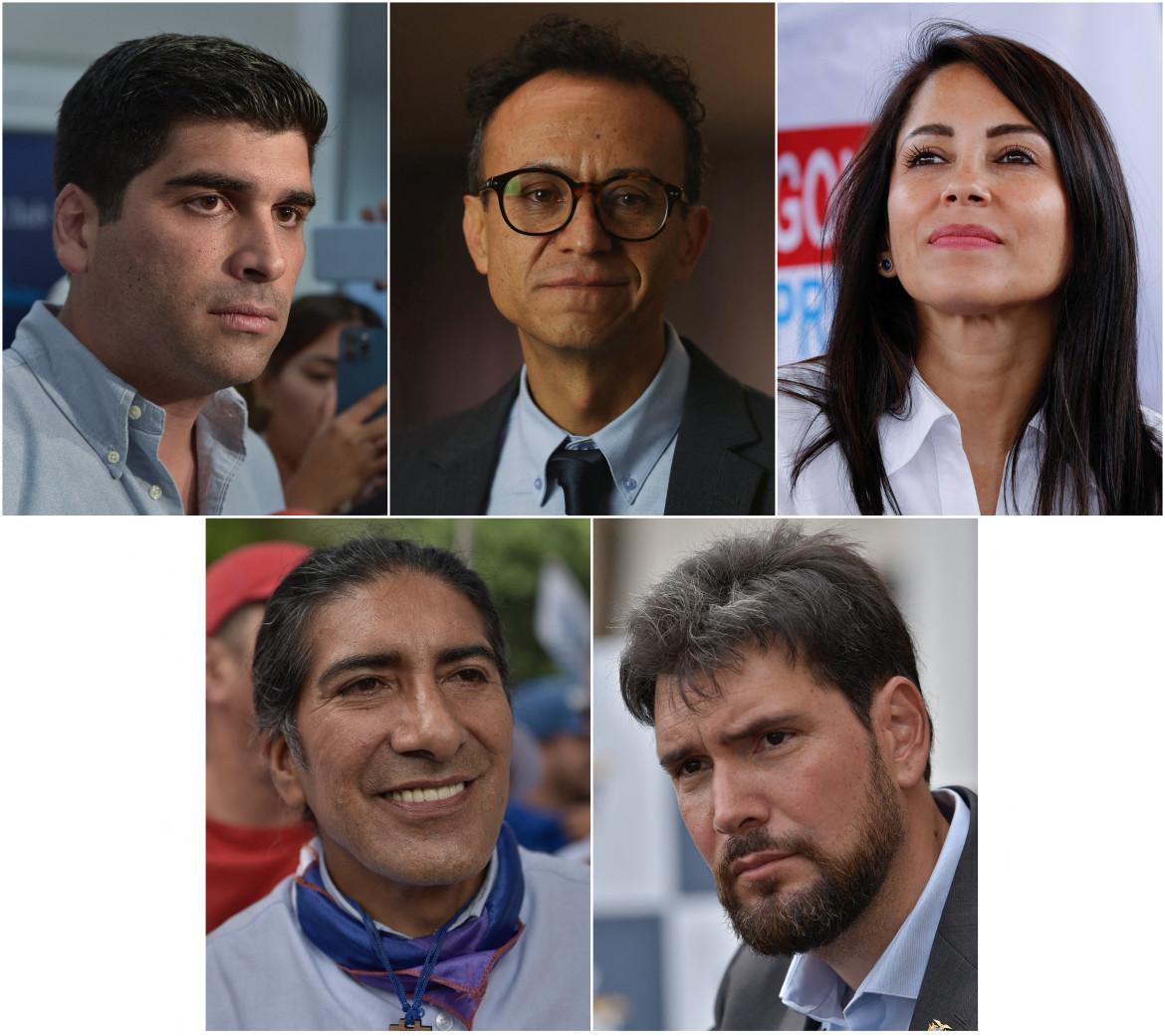 Los candidatos presidenciales más relevantes de Ecuador. Foto: Reuters.