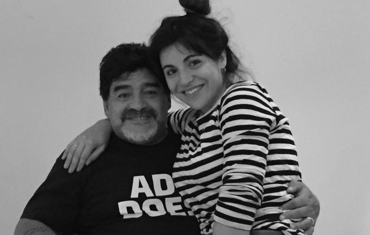 Gianinna y Diego Maradona. Foto: Instagram.