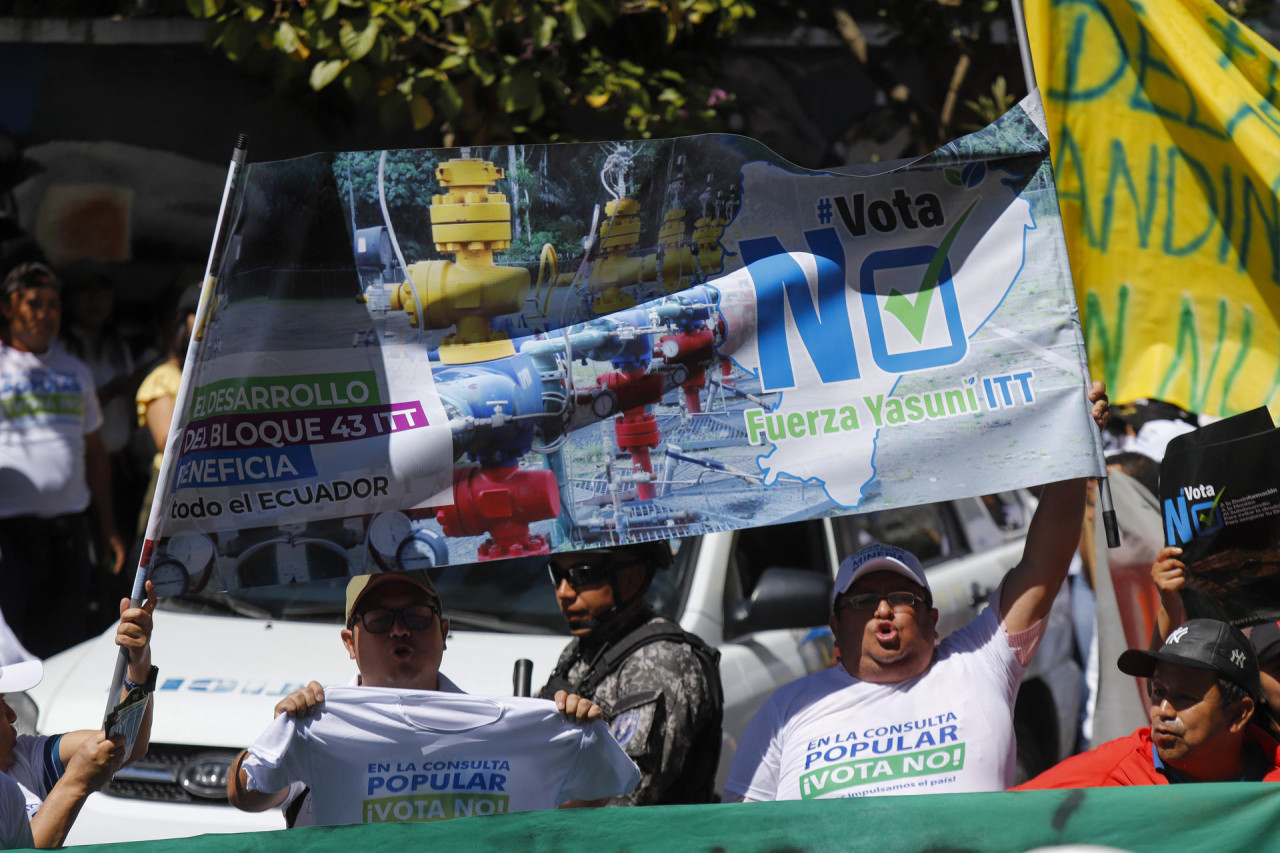 Plebiscito en Ecuador. Foto: EFE