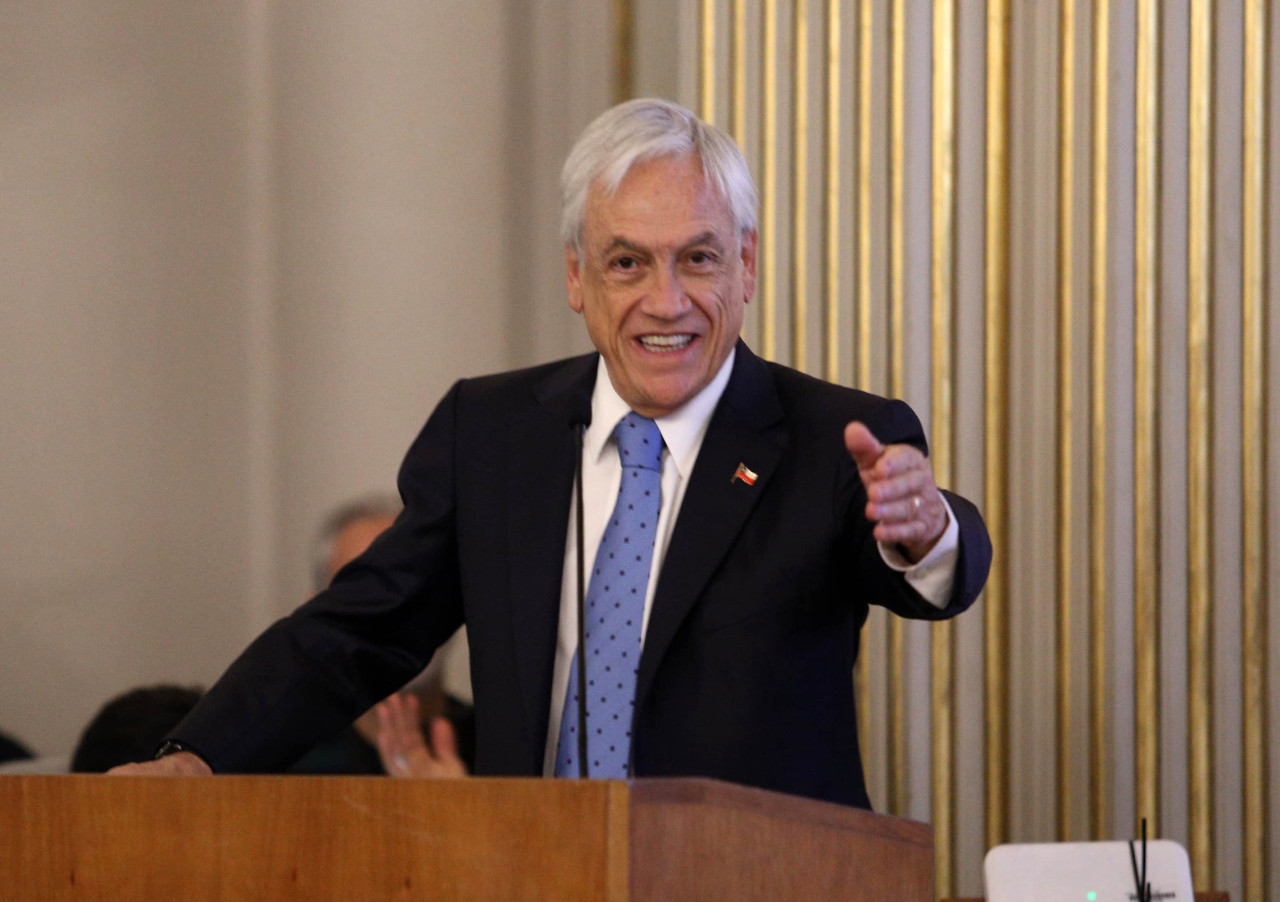 Sebastián Piñera en el encuentro del Grupo Libertad. Foto: NA.