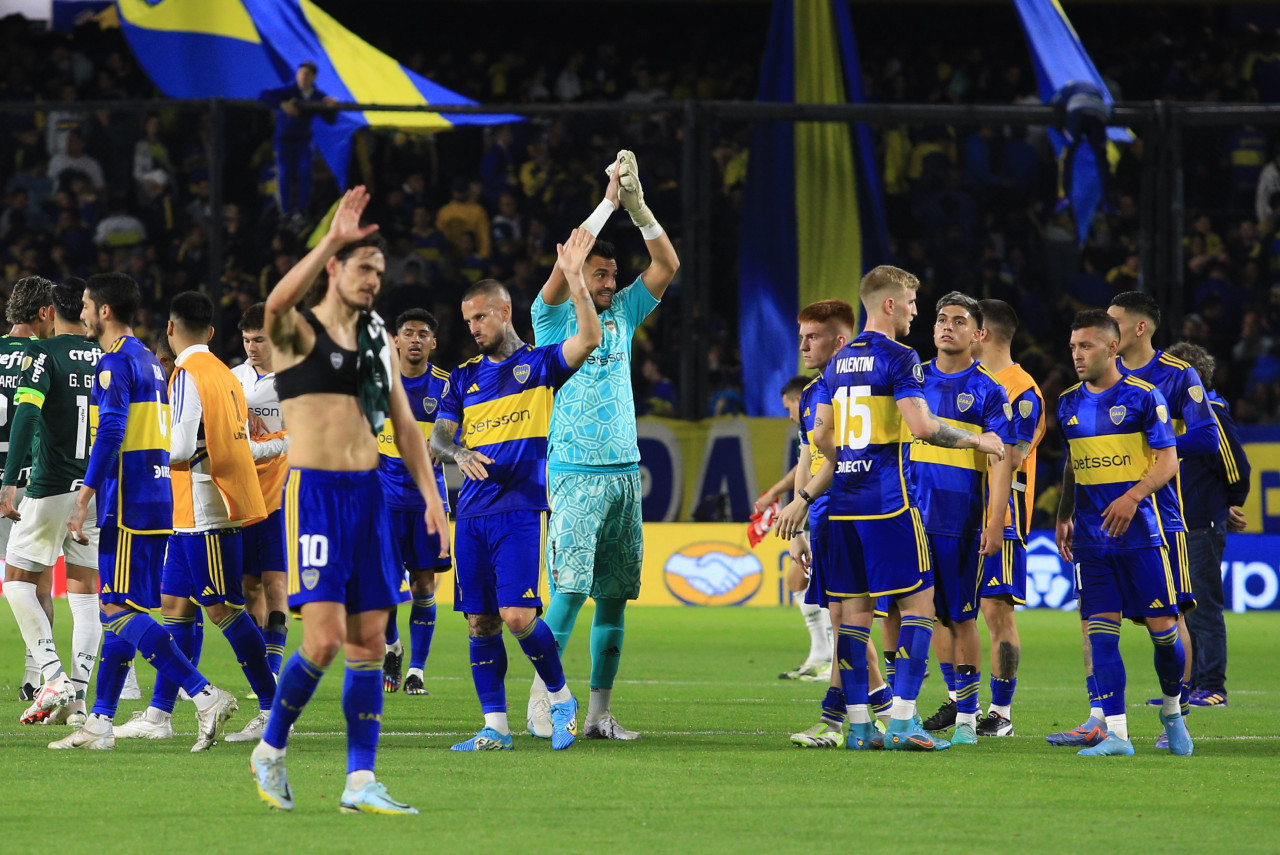 Boca Juniors igualó sin goles en la semifinal de ida ante Palmeiras. Foto: NA.