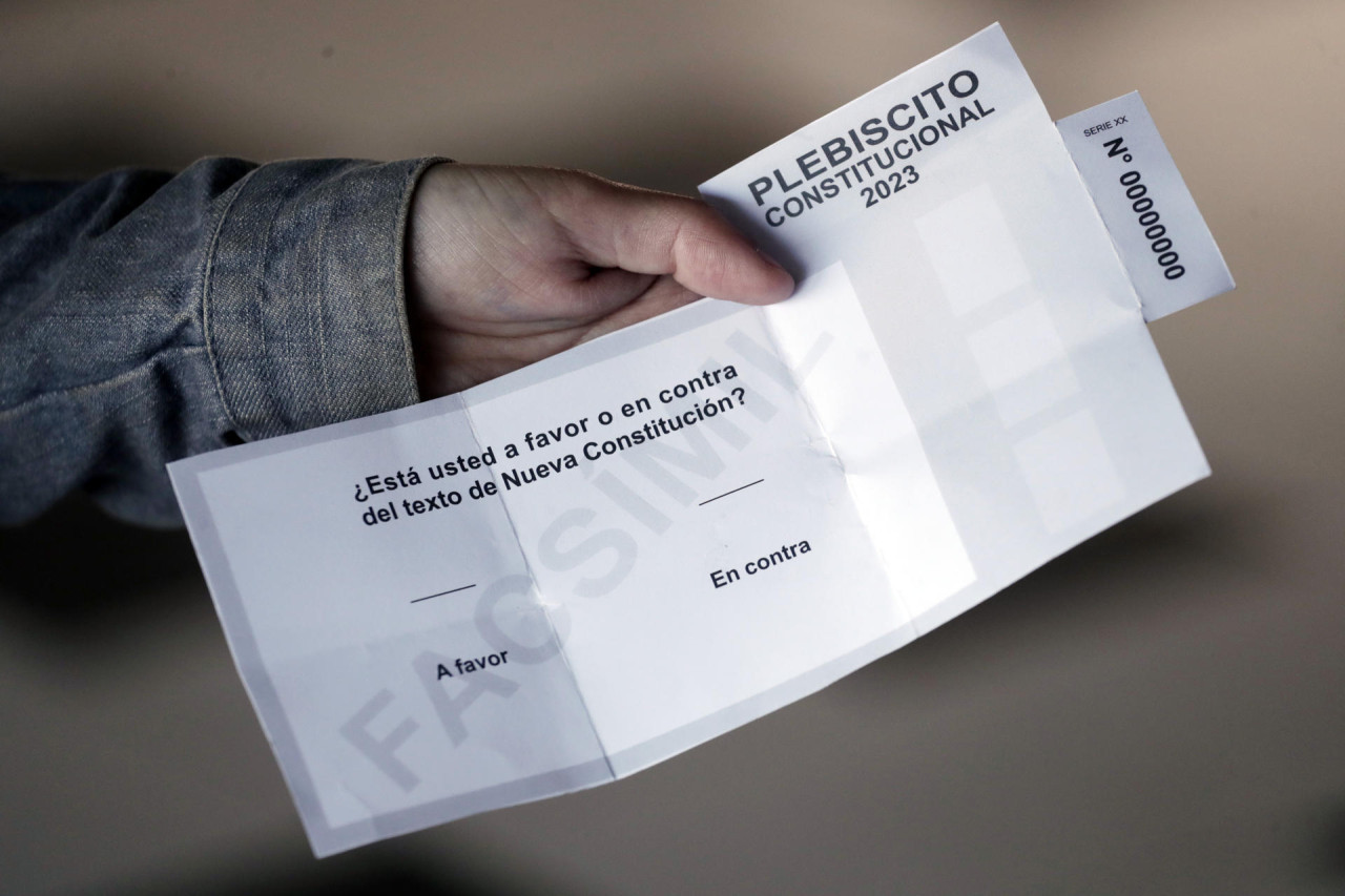 Plebiscito por una nueva Constitución en Chile. Foto: EFE.