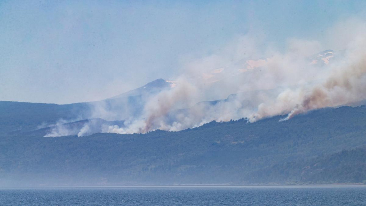 Incendio en Chubut. Foto: Télam