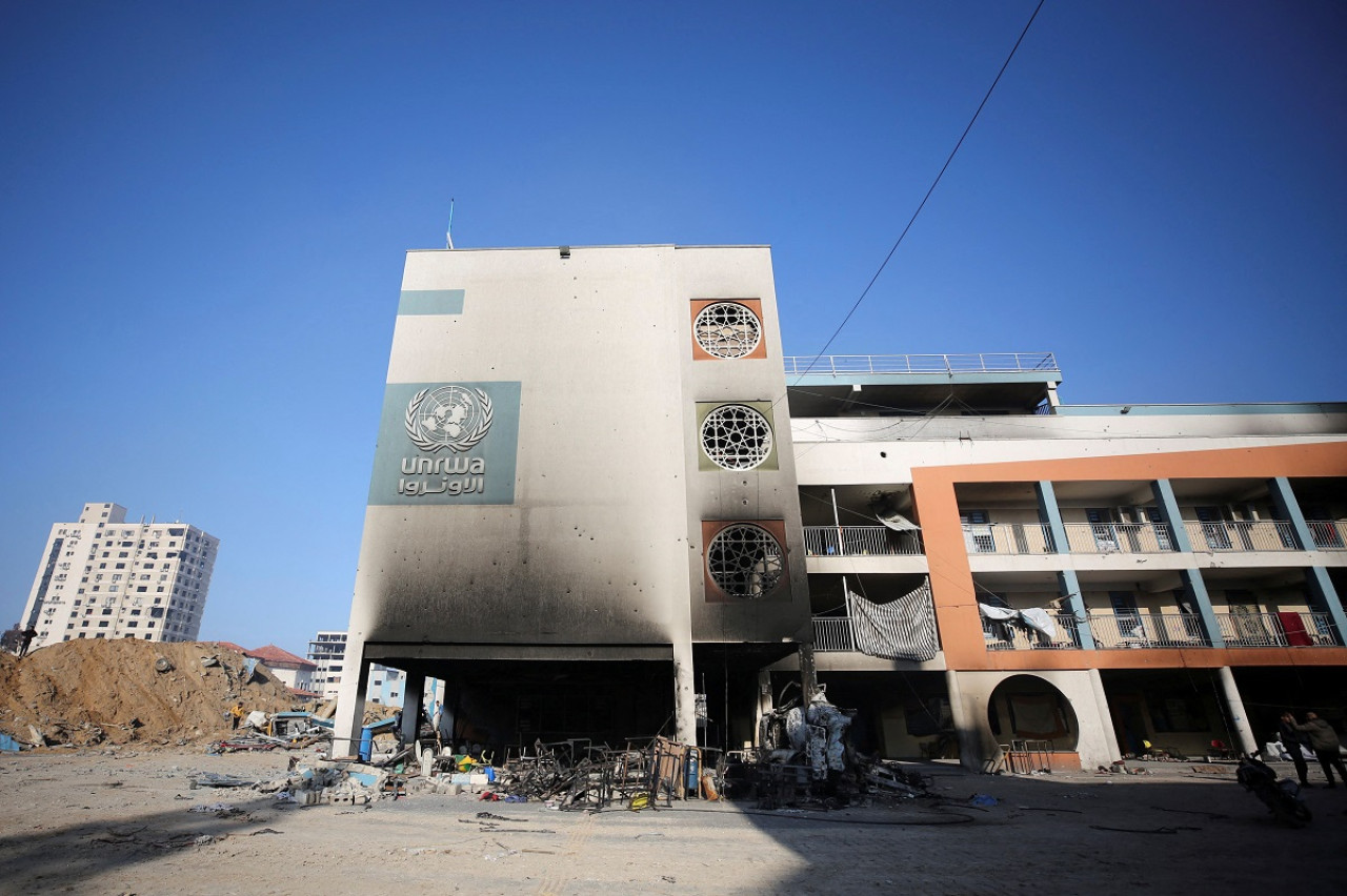 Oficinas de la UNRWA en la Franja de Gaza. Foto: Reuters.