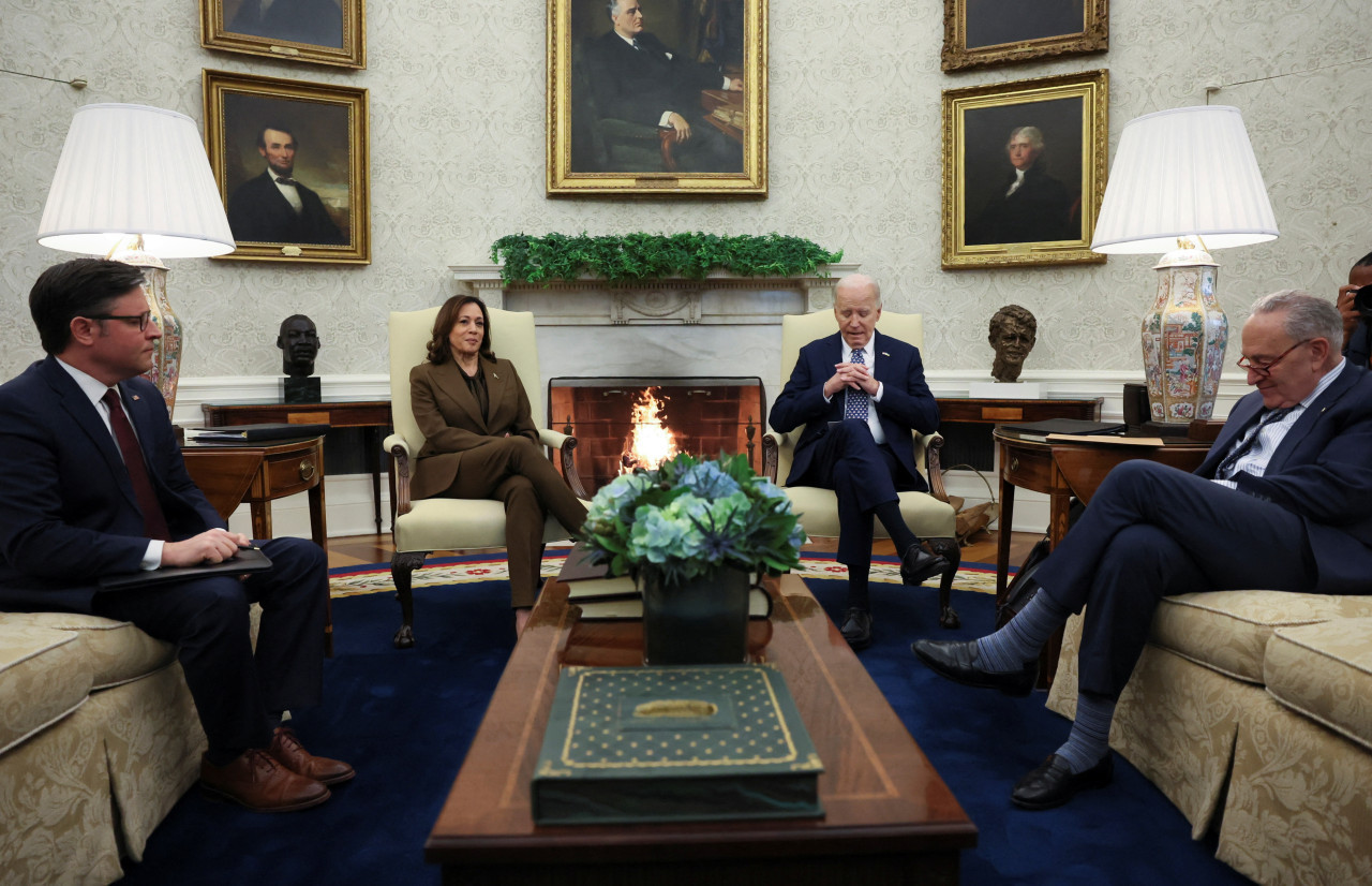La reunión de Biden con los congresistas. Foto: Reuters