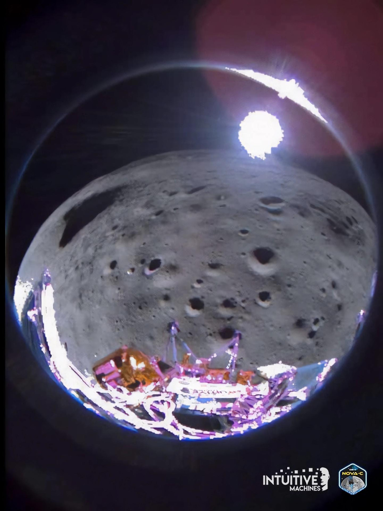 Las imágenes de la luna enviadas por Odiseo. Foto: EFE