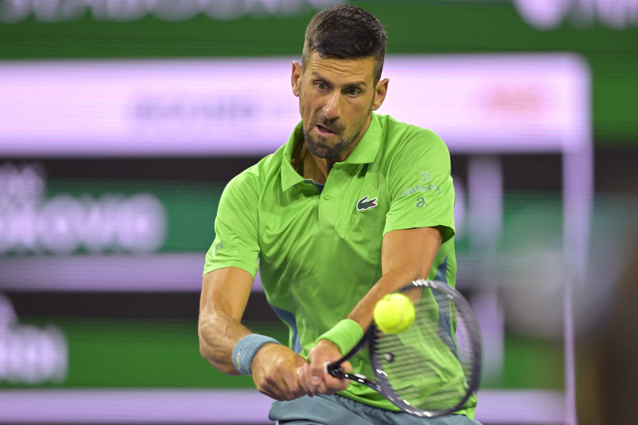 Novak Djokovic en Indian Wells. Foto: REUTERS.