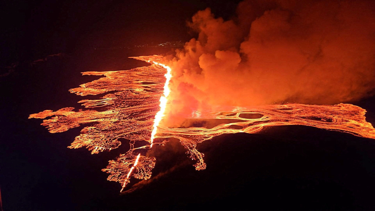 Volcán en Islandia. Foto: Reuters.