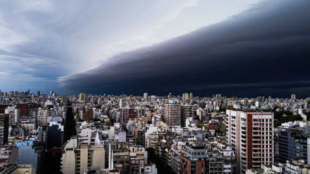 Supercelda sobre Buenos Aires. Foto: X