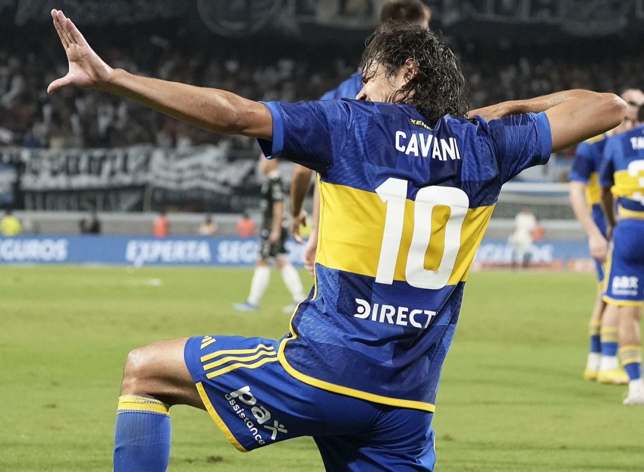 Edinson Cavani; Boca vs Central Norte. Foto: X @BocaJrsOficial