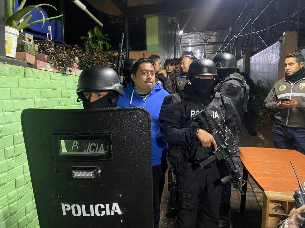 Operativo policial en Ecuador. Foto: EFE