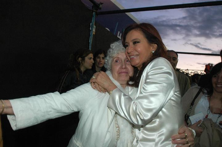 Cristina Kirchner y Ofelia Wilhelm