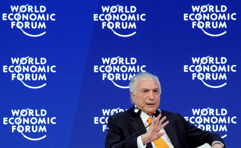 Cumbre de Davos - Temer  (Reuters)