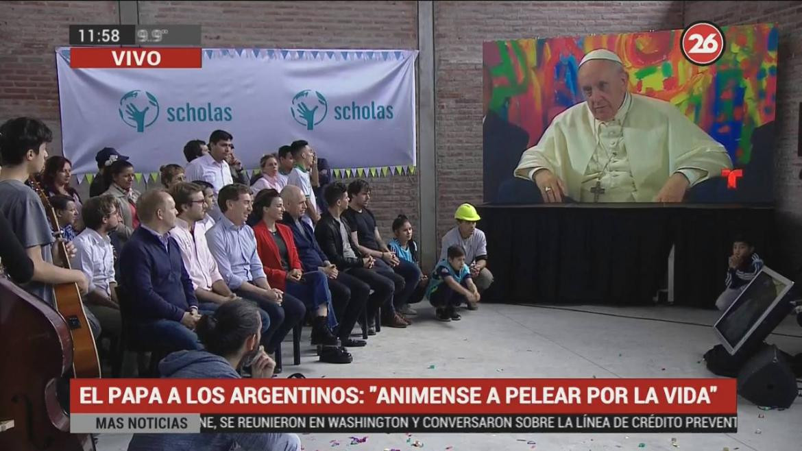 Mensaje del Papa Francisco en inauguración de nueva sede de Scholas en Villa 31 (Canal 26)