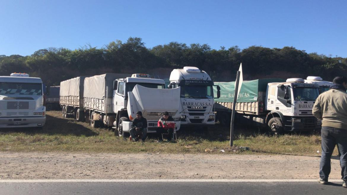 Protesta de camioneros en Salta