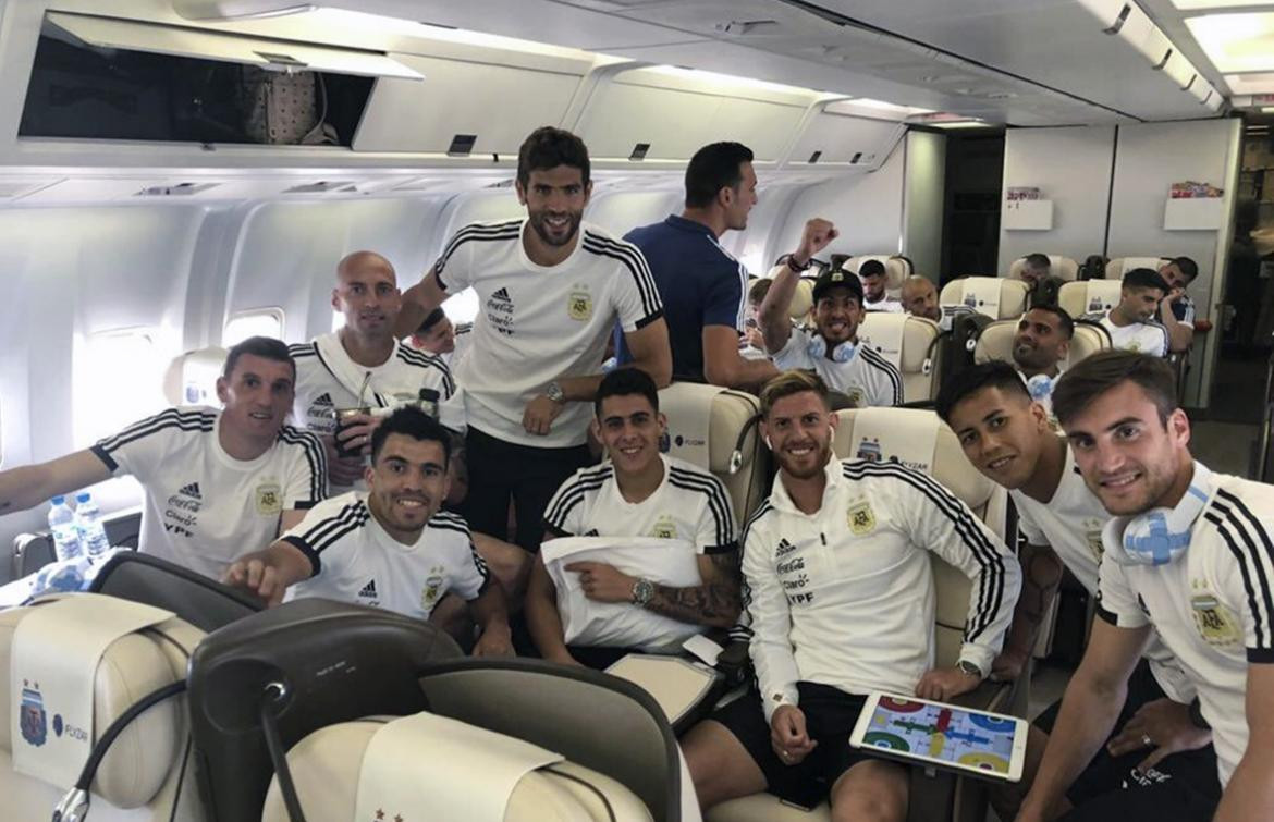 Selección Argentina - Avión a Rusia