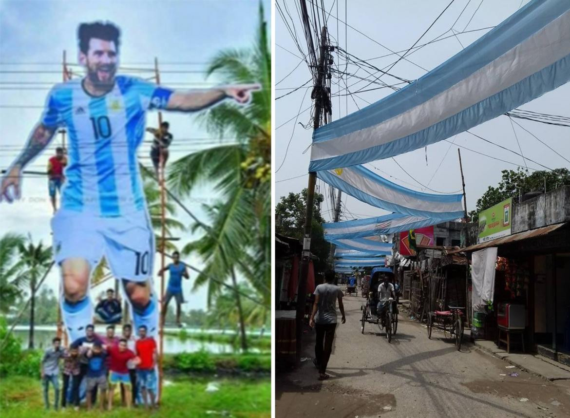 Festejo del triunfo de la Selección Argentina en Bangladesh