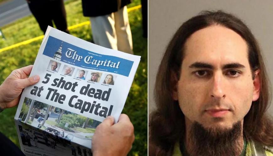 Portada de Capital Gazette y Jarrod Ramos, autor del ataque en EE.UU.