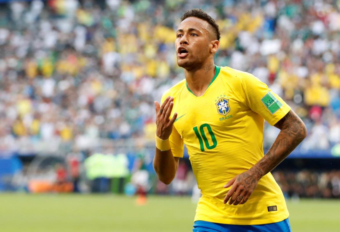 Neymar, Brasil vs. México, Mundial Rusia 2018 (Reuters)