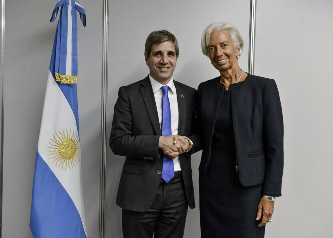 Christine Lagarde se reunió con el presidente del BCRA, Luis Caputo - NA -
