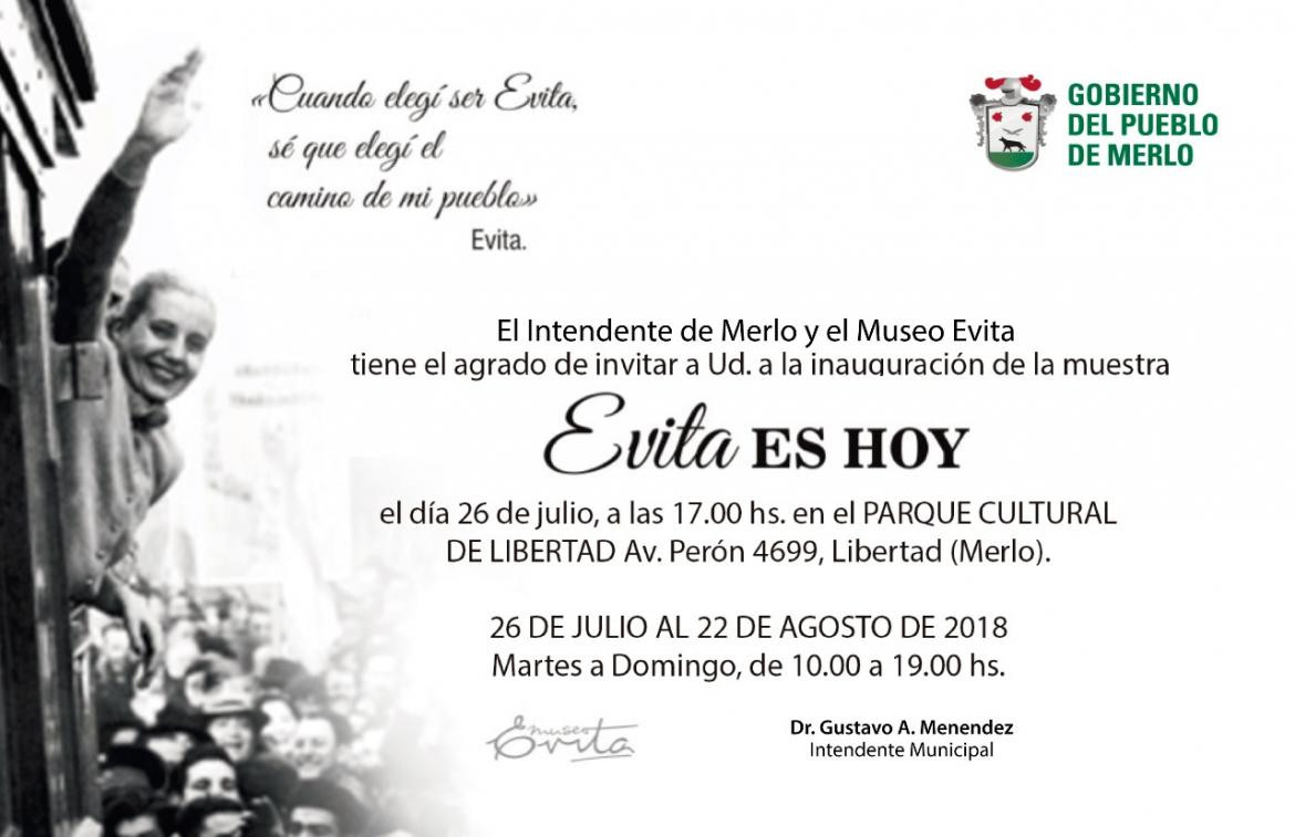 Evita es Hoy - Gobierno de Merlo