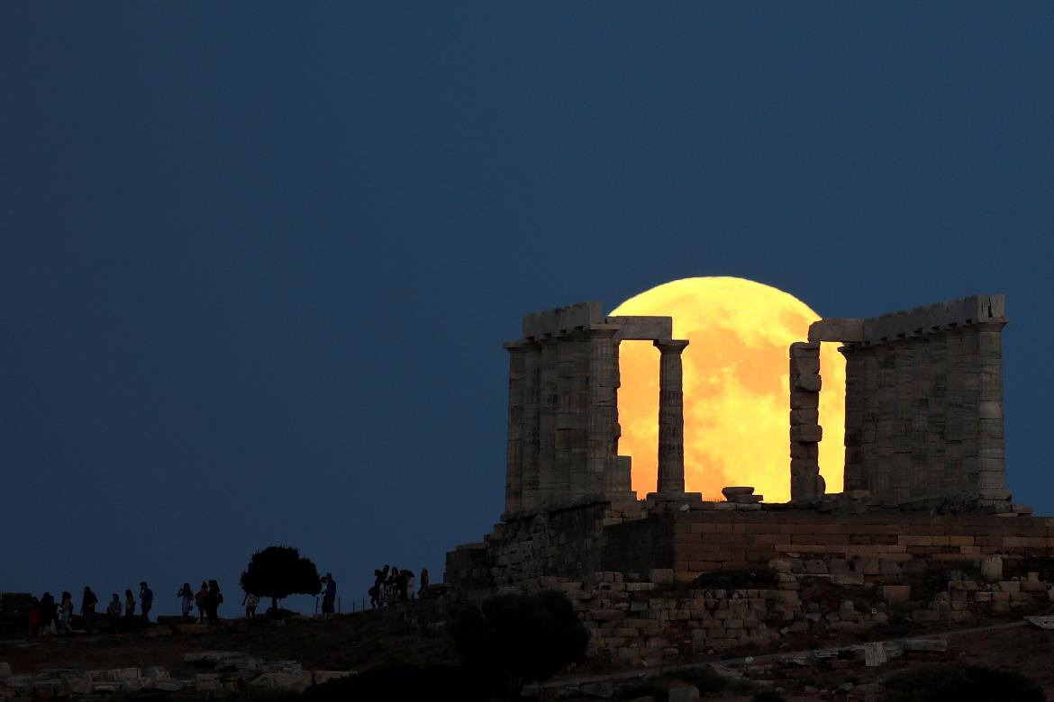 Luna de Sangre, Eclipse lunar, Grecia, Reuters