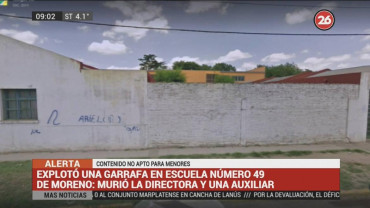 Explotó una garrafa en escuela de Moreno: murió la vicedirectora y el portero