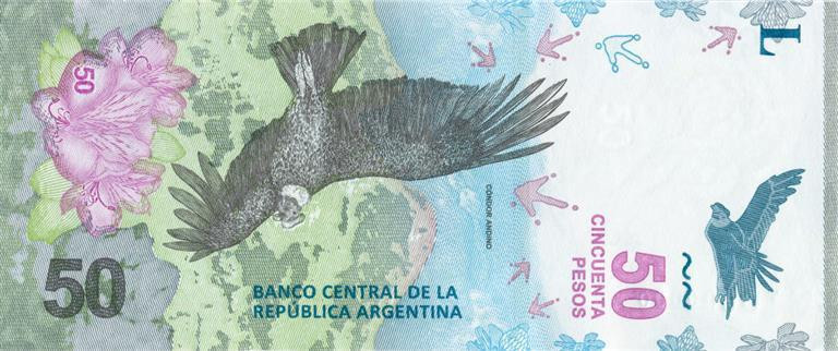 Nuevo billete de 50 pesos - Cóndor andino