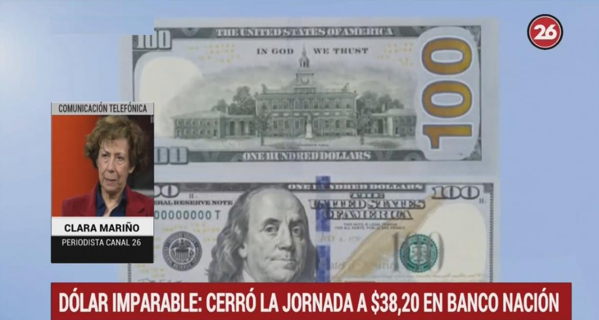 Suba del dólar - Clara Mariño - Economía - Canal 26 