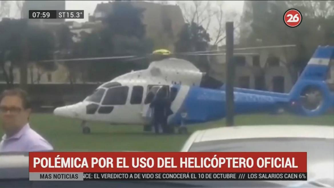 Macri usó el helicóptero oficial para buscar a Antonia al colegio