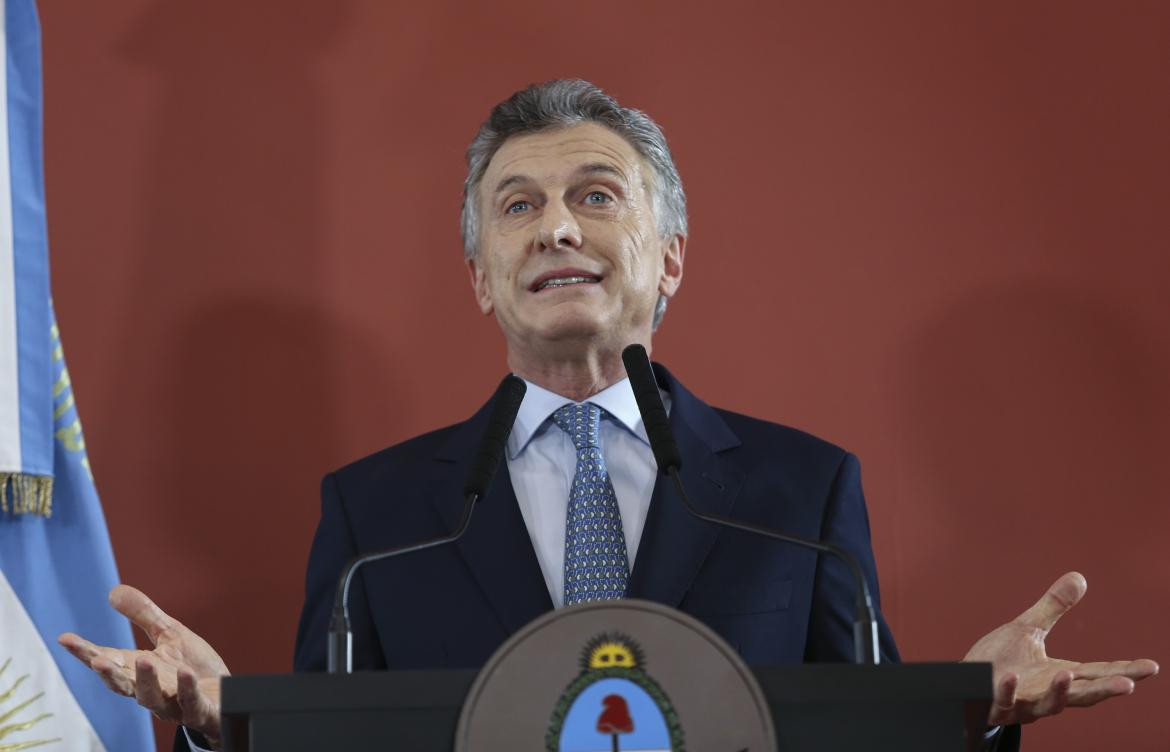  Mauricio Macri conferencia de prensa en Casa Rosada - NA