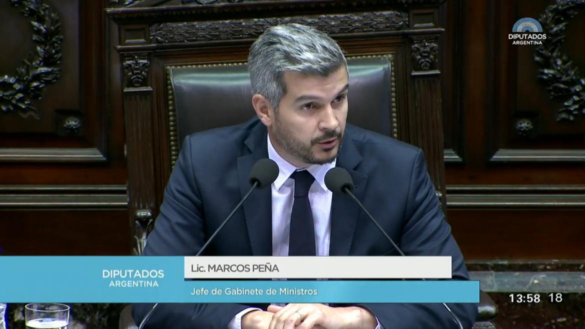 Marcos Peña, Diputados, Presupuesto 2019