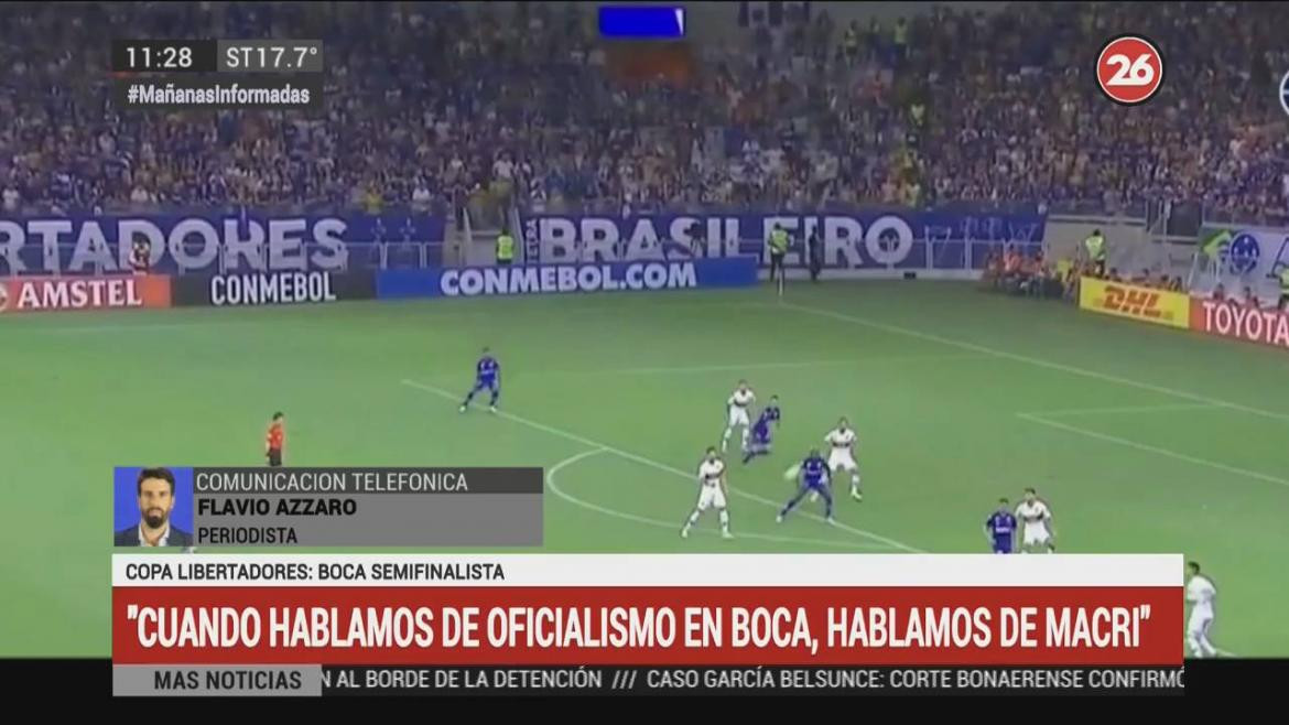 Flavio Azzaro en Mañanas Informadas sobre ayudas a Boca en Copa Libertadores (Canal 26)