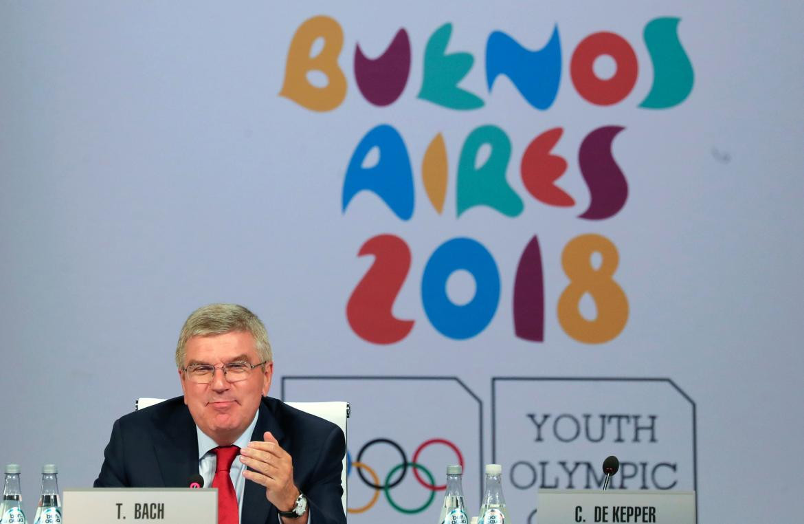 Thomas Bach en Juegos Olímpicos de la Juventud 2018 (Reuters)