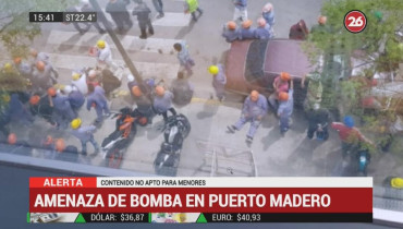 Pánico en Puerto Madero por amenaza de bomba: evacuaron la zona