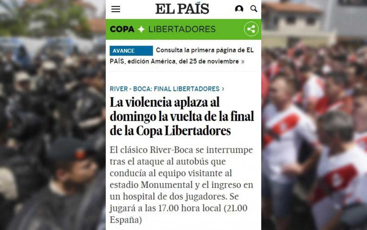 Superfinal de Libertadores postergada: el escándalo visto por los medios del mundo