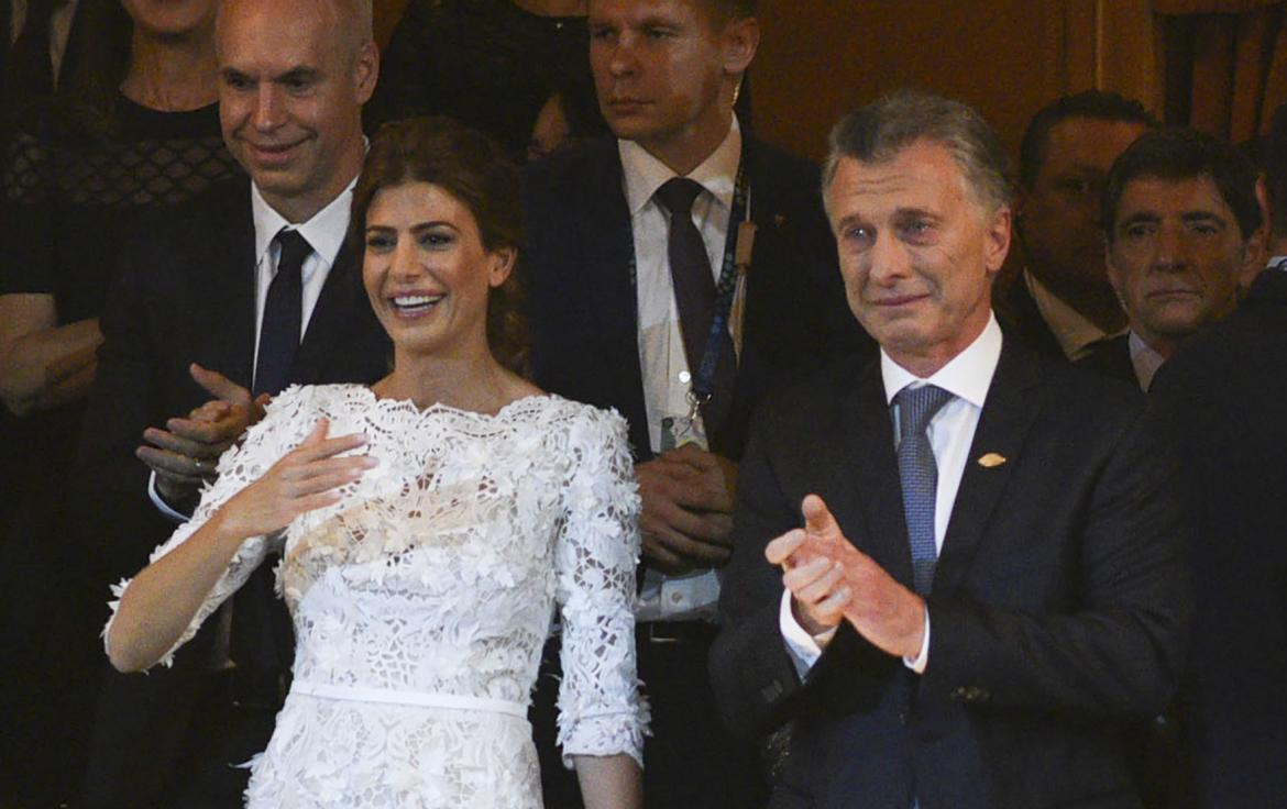 El presidente Mauricio Macri se emociona en la noche de Gala del Teatro Colon dedicada a la Cumbre del G20, NA