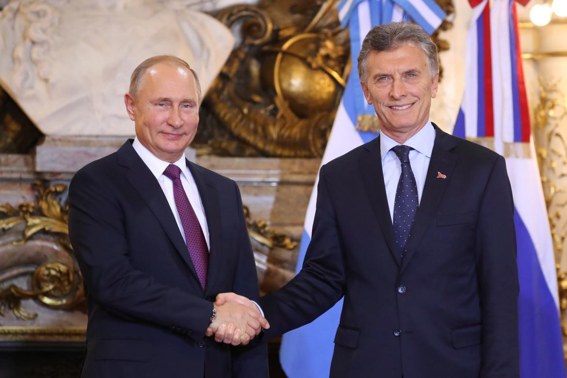 Mauricio Macri y Vladimir Putin en Casa Rosada (Reuters)