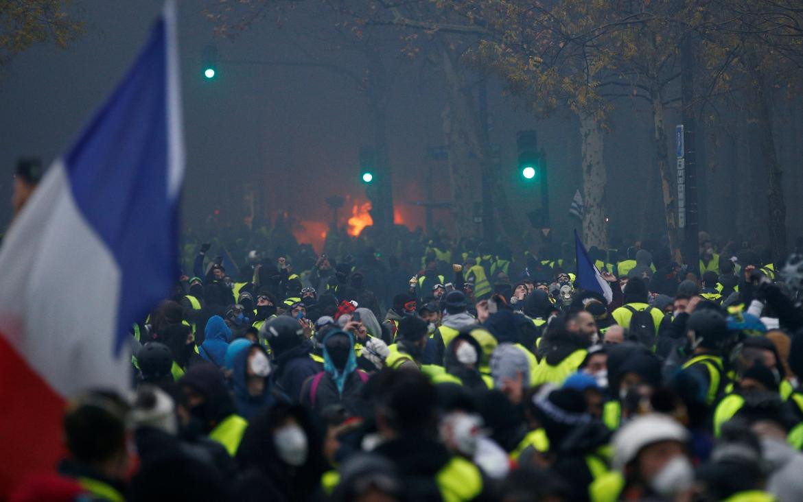 Protesta de Chalecos amarillos en Paris (Reuters)