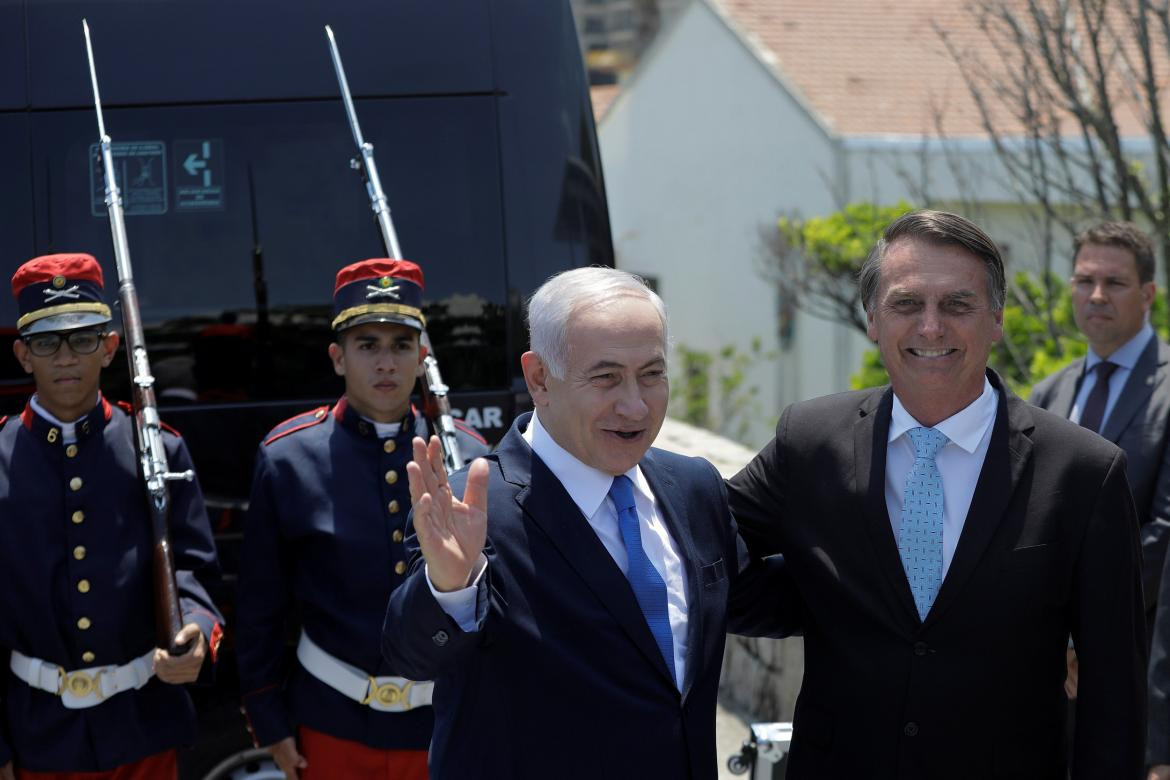 Benjamín Netanyahu y Jair Bolsonaro - Foto Reuters