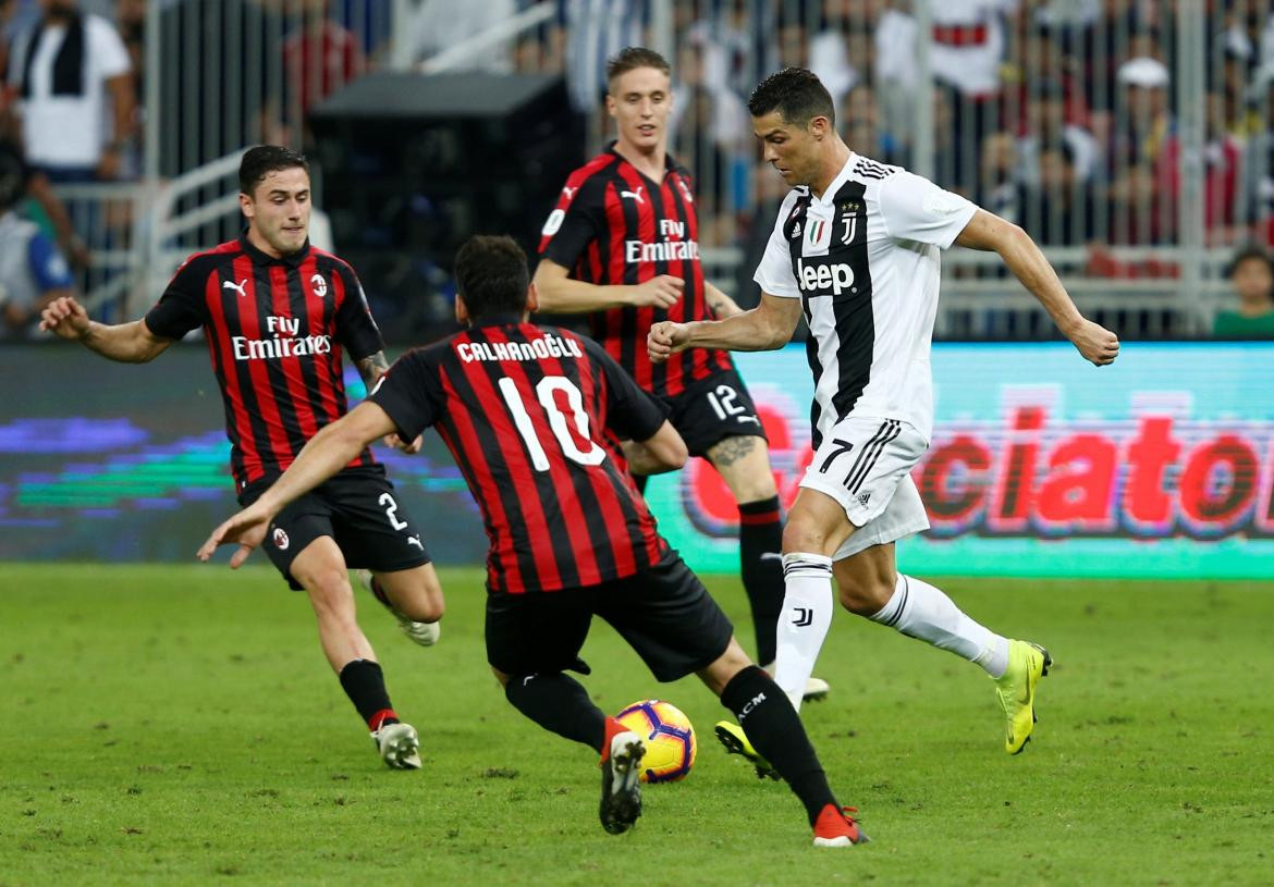 Supercopa - Cristiano Ronaldo Juventus vs Milan Foto Reuters