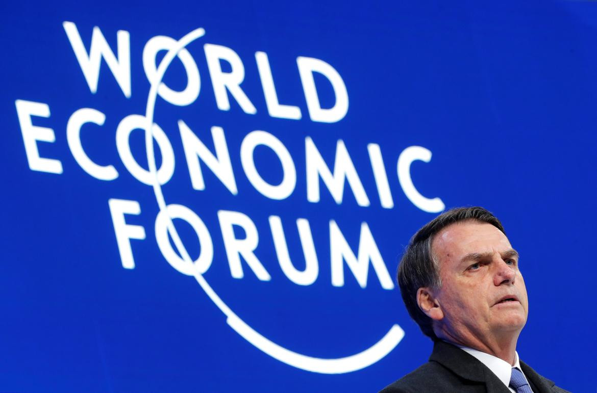 Jair Bolsonaro en Davos, Reuters