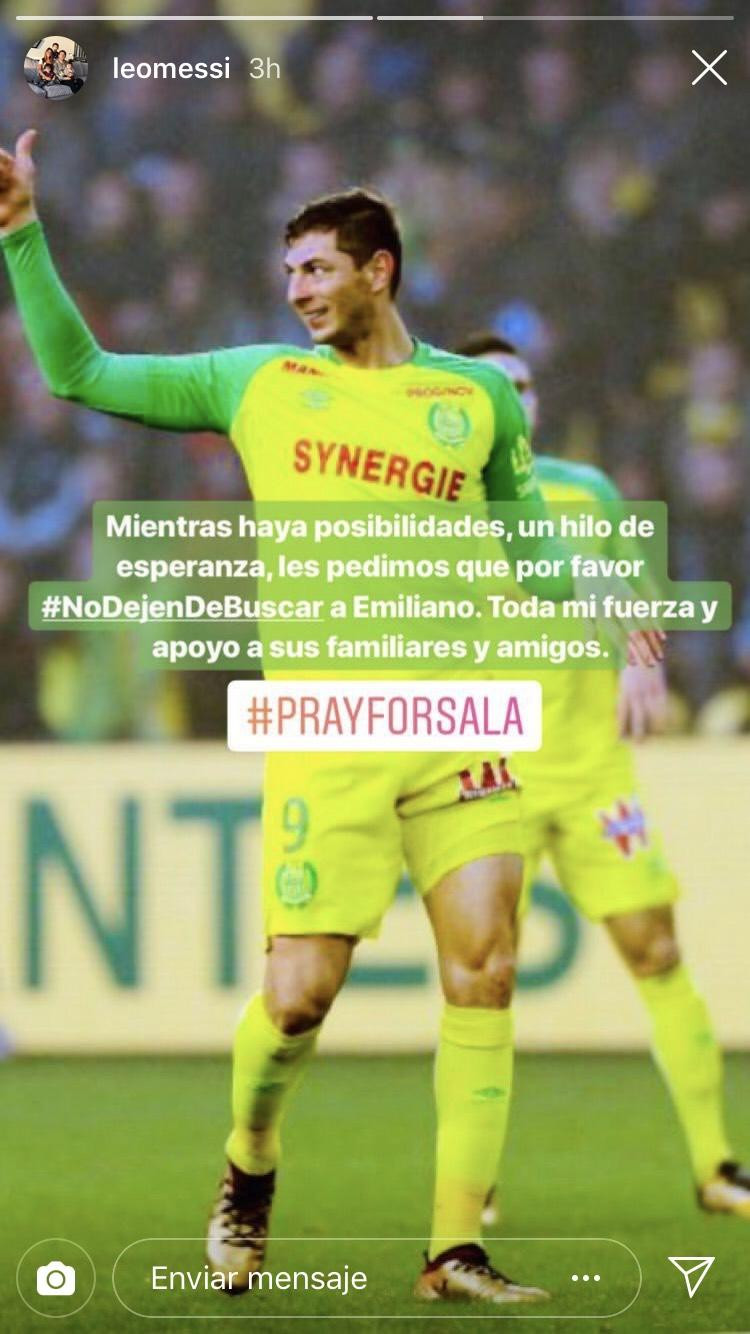 Messi y Antonela pedido por Sala - Instagram	